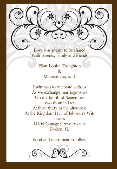 Wedding invitation